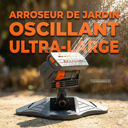AquaSweep Pro – L'arroseur oscillant ultra-large pour une pelouse parfaitement luxuriante