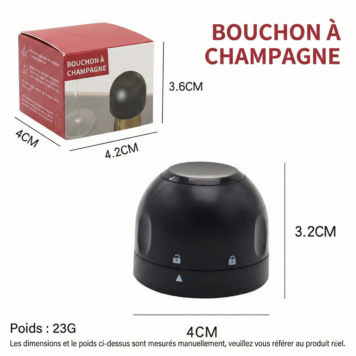 Bouchons de vin sous vide - préservent la saveur originale de votre vin