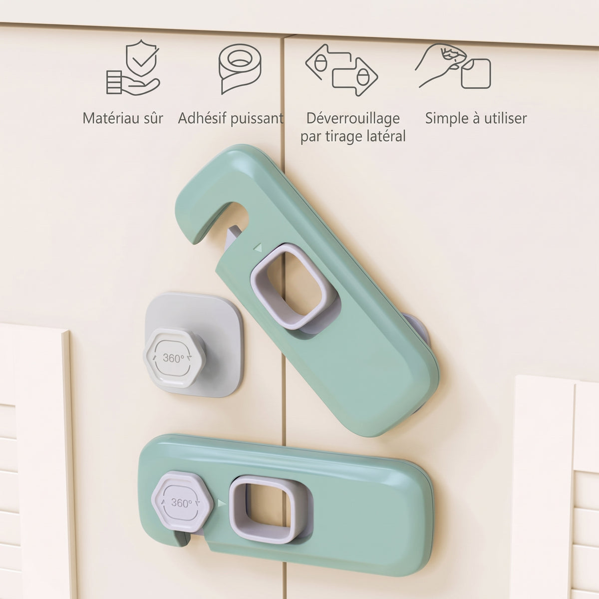 BabyLock 360 – Le bloque-porte discret pour placards et frigos