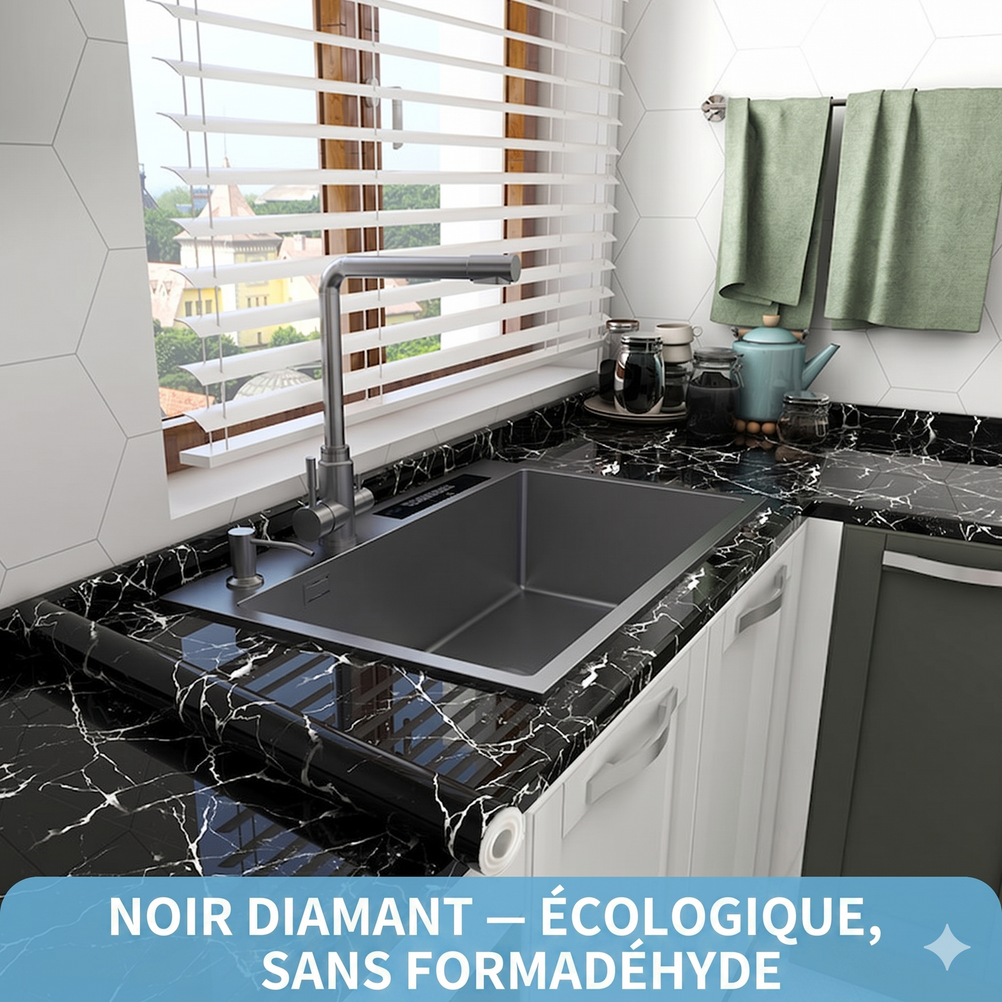 EasyProtect Marble – Le film protecteur sur mesure, imperméable et facile à nettoyer