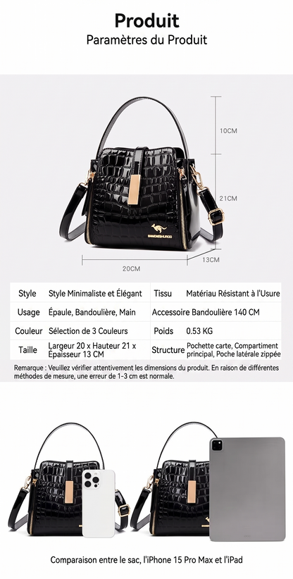 CrocoChic Pro – Le sac à main texturé croco pour une allure élégante au quotidien