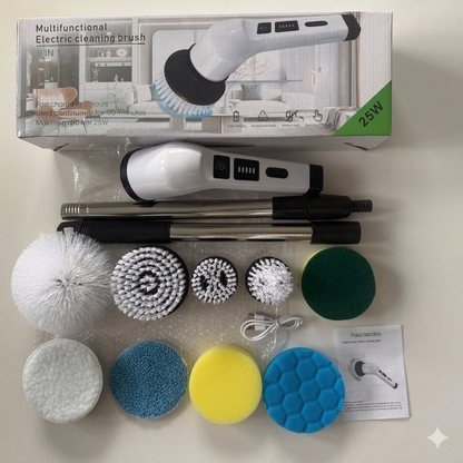 PowerClean Pro – La brosse électrique sans fil 9-en-1 pour un nettoyage ultra-puissant sans effort