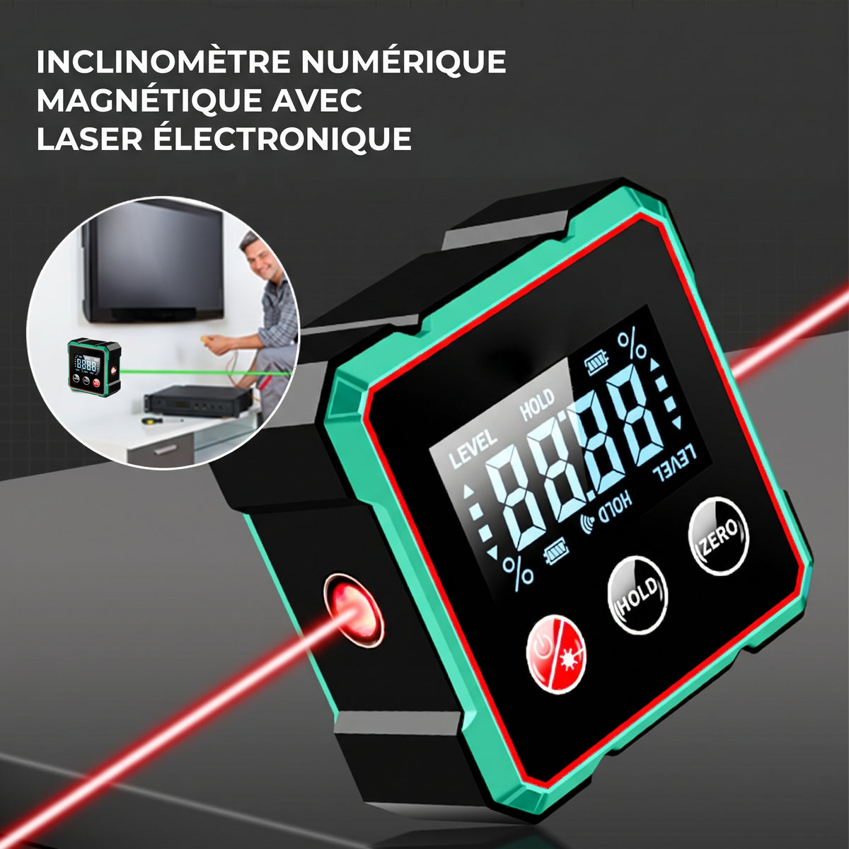 AngleMaster – L'inclinomètre et niveau numérique magnétique