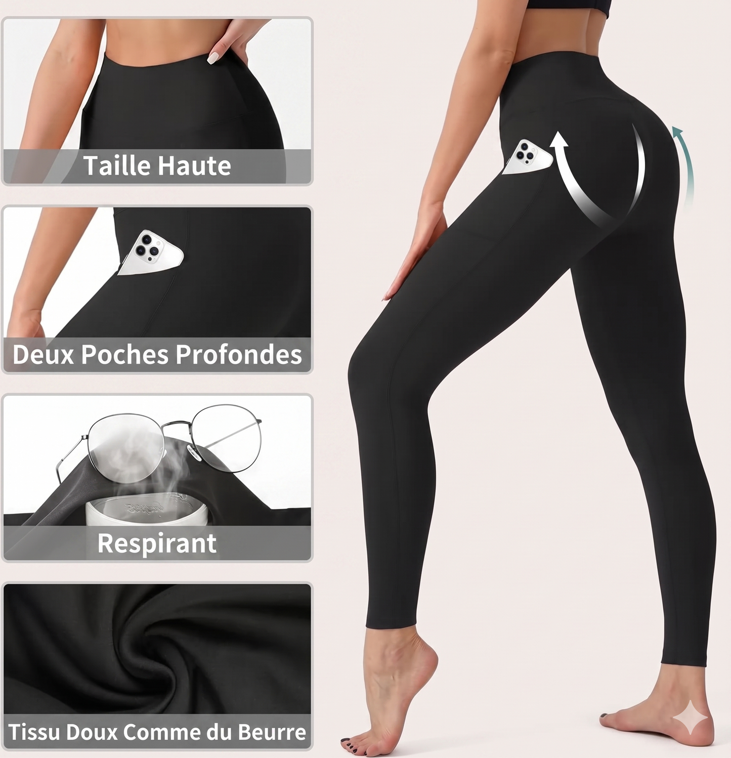 PocketPro – Les poches latérales pratiques et la polyvalence parfaite pour le sport et le quotidien