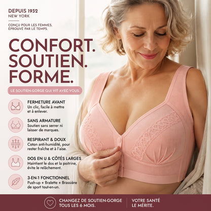 ComfortLift – Le soutien-gorge sans armature à fermeture avant