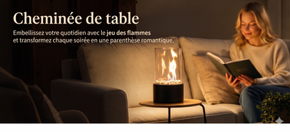 LumiFire – La cheminée de table au bioéthanol à flamme panoramique