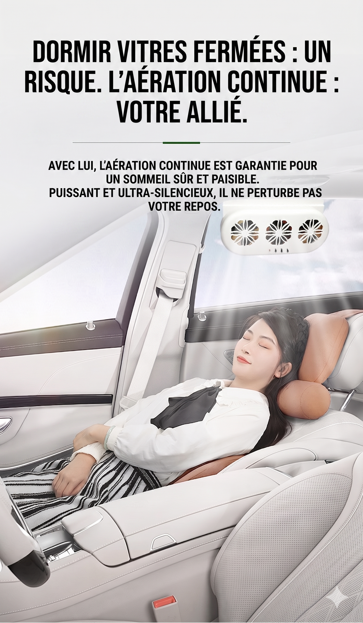 AutoPur – L'extracteur d'air silencieux à 3 turbines pour éliminer la chaleur extrême et les odeurs tenaces