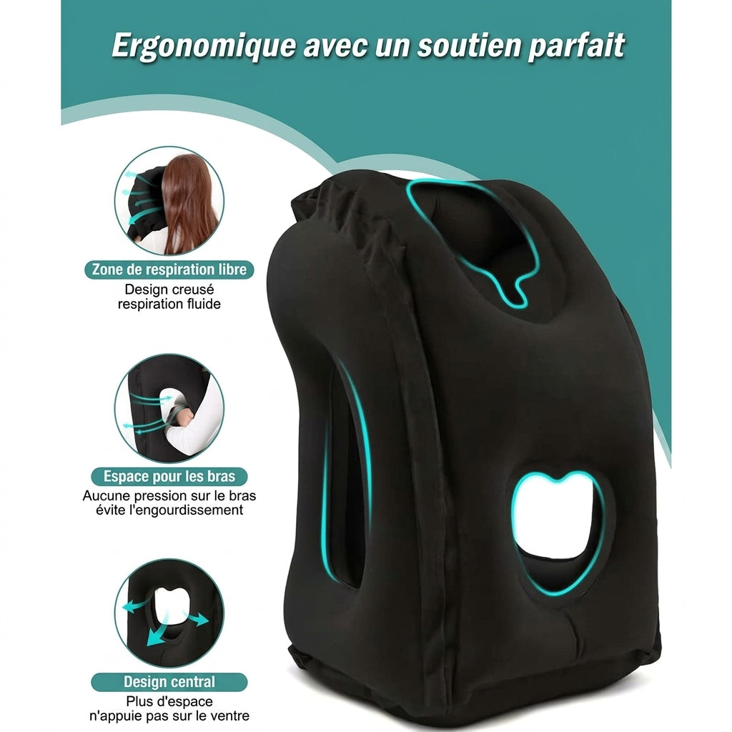 SleepCloud – Le coussin de voyage ergonomique gonflable