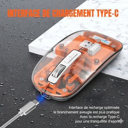 ClickMaster Pro™ – La souris mécanique silencieuse à trois modes de connexion