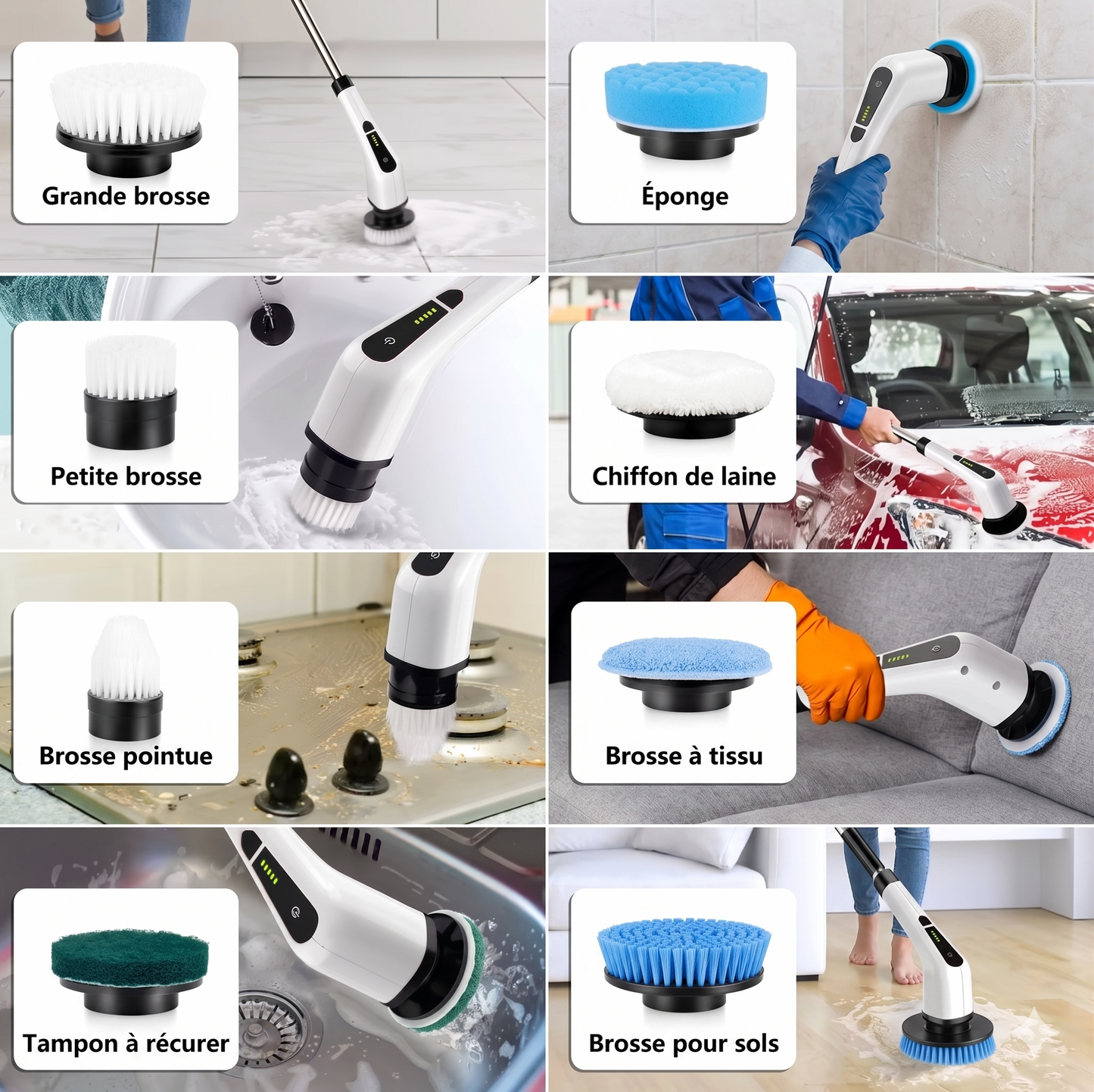 PowerClean Pro – La brosse électrique sans fil 9-en-1 pour un nettoyage ultra-puissant sans effort
