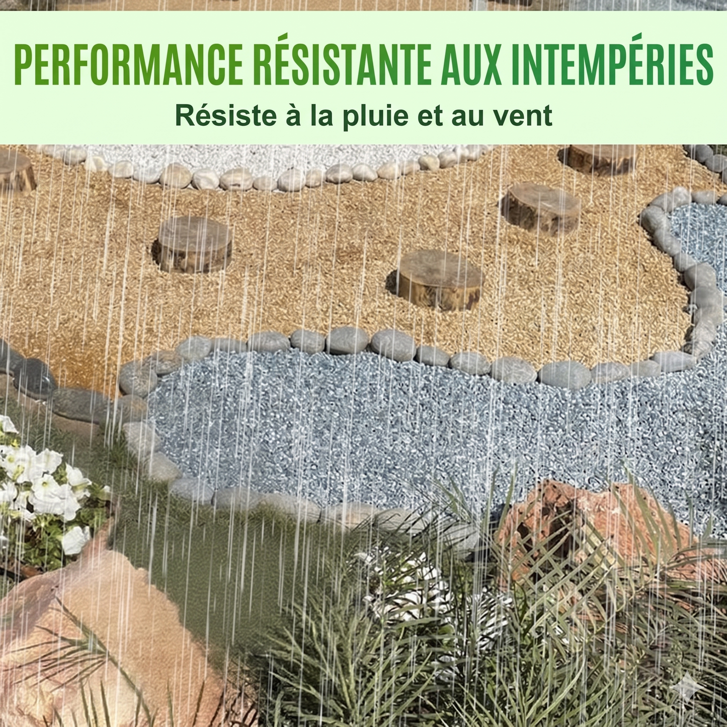 MulchGuard Pro – L'adhésif paysager ultra-puissant pour fixer votre paillis sous la pluie ou le soleil