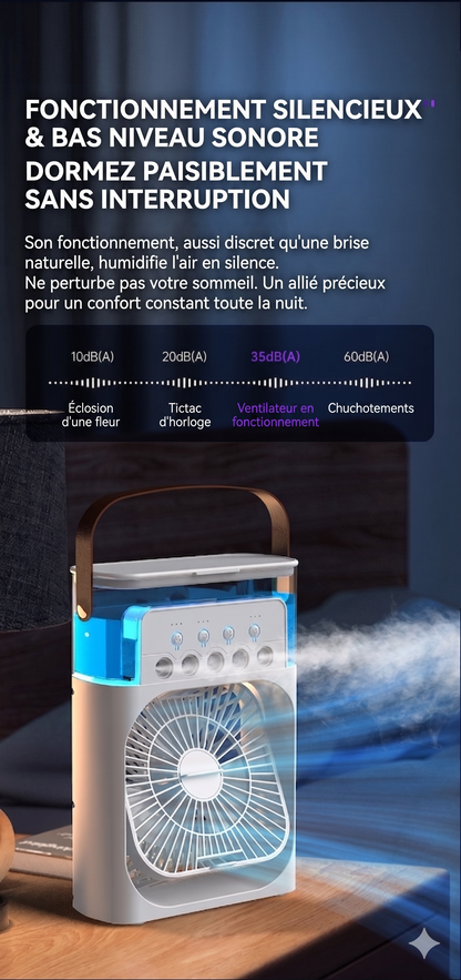 MistBreeze Pro – Le ventilateur humidificateur à brume glacée