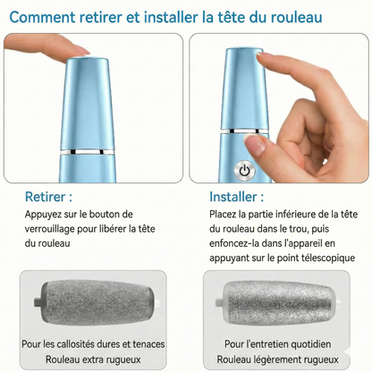 CallositéStop™ – Moteur puissant 2-vitesses contre les peaux dures