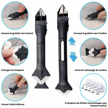 CaulkMaster 3-en-1 – L'outil multifonction pour retirer et lisser vos joints sans effort