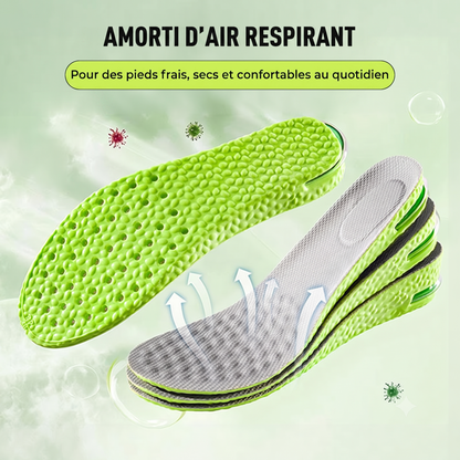 InviLift – Semelles grandissantes invisibles sur coussin d'airRespirabilité optimale et action désodorisante naturelle