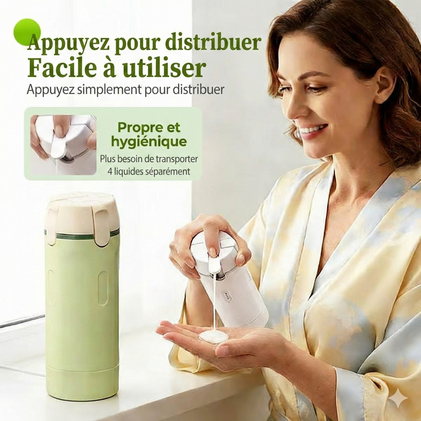 Set de Bouteilles de Voyage 4-en-1 – Solution Compacte & Anti-Fuite – Accessoire Indispensable pour Trousse de Toilette