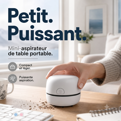 SilentPower – Aspiration puissante et silencieuse pour éliminer efficacement miettes, papier et poils