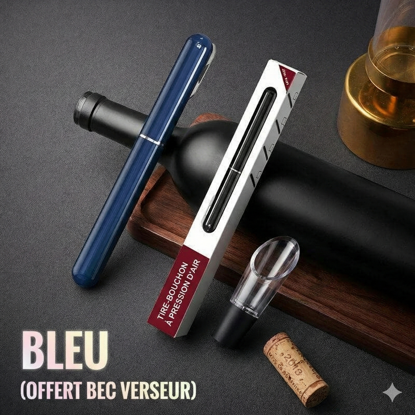 Tire-Bouchon à Pompe à Air - Bec verseur GRATUIT avec votre commande