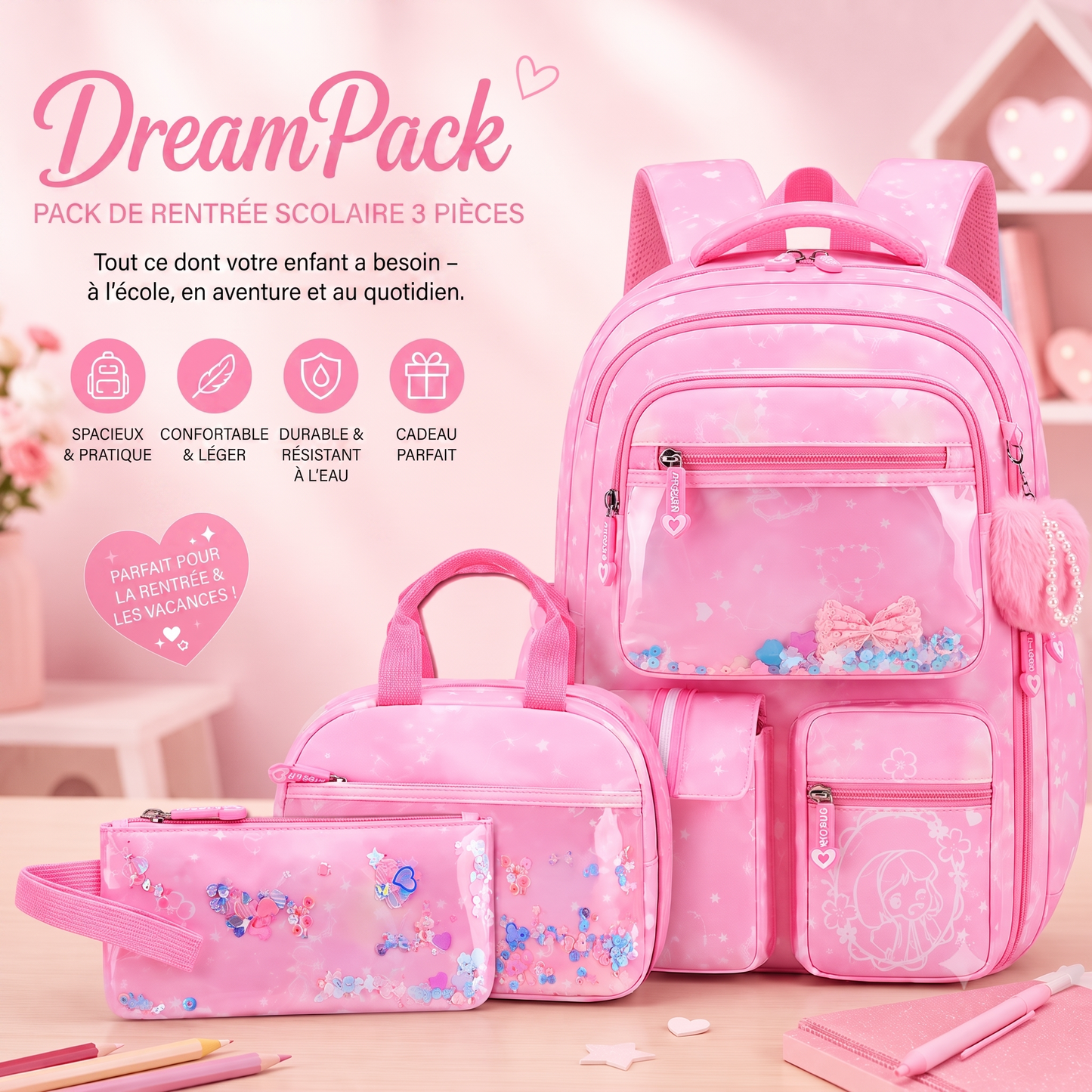 GlitterBag Pro – Le sac 3-en-1 durable pour les enfants