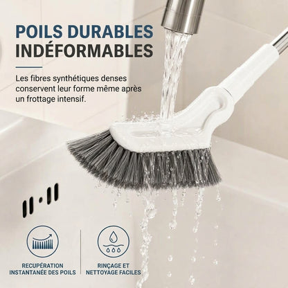 CornerScrub Pro – La brosse de nettoyage extensible à poils rigides