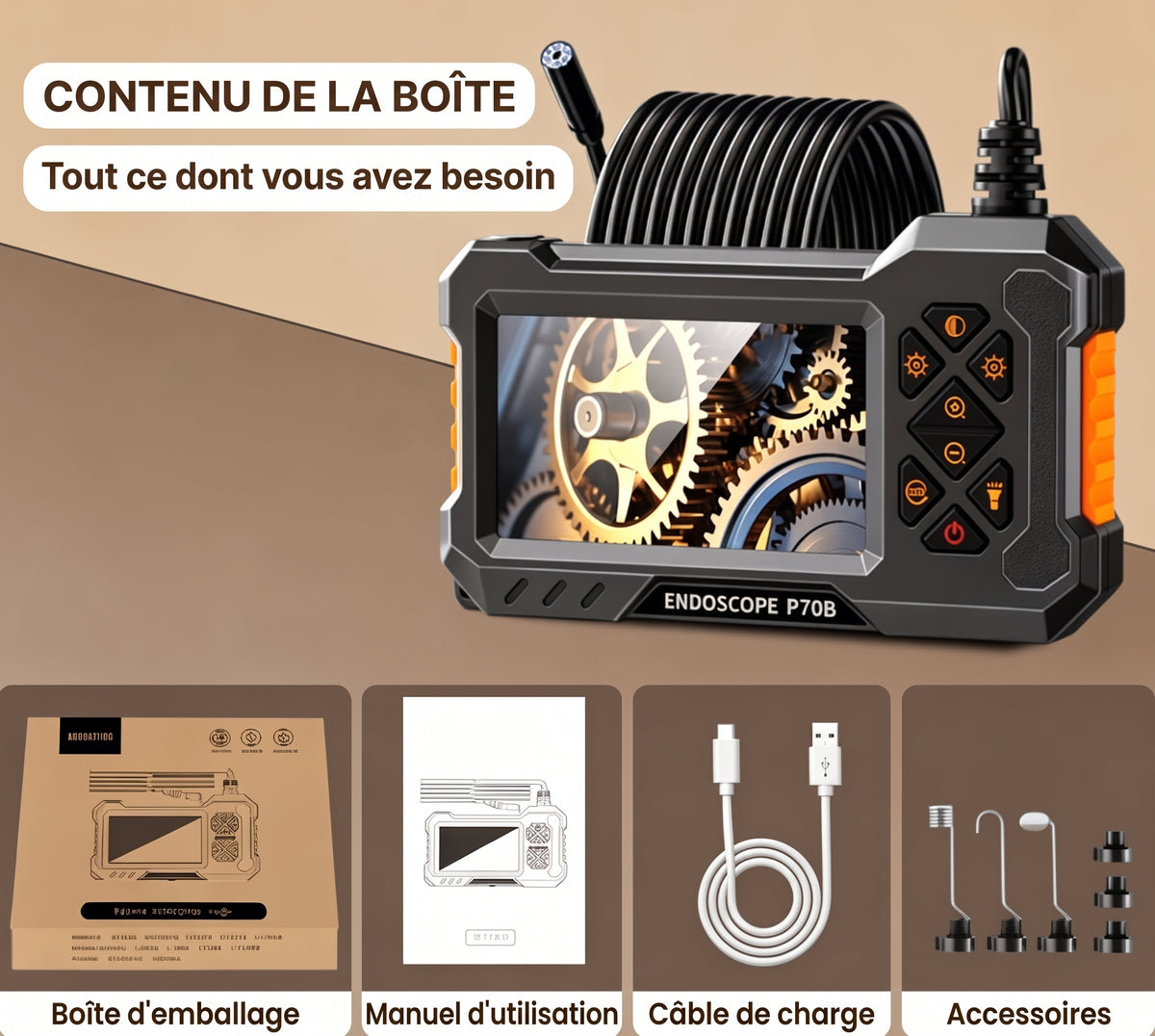 EndoView – La caméra d'inspection HD à écran 4,3"