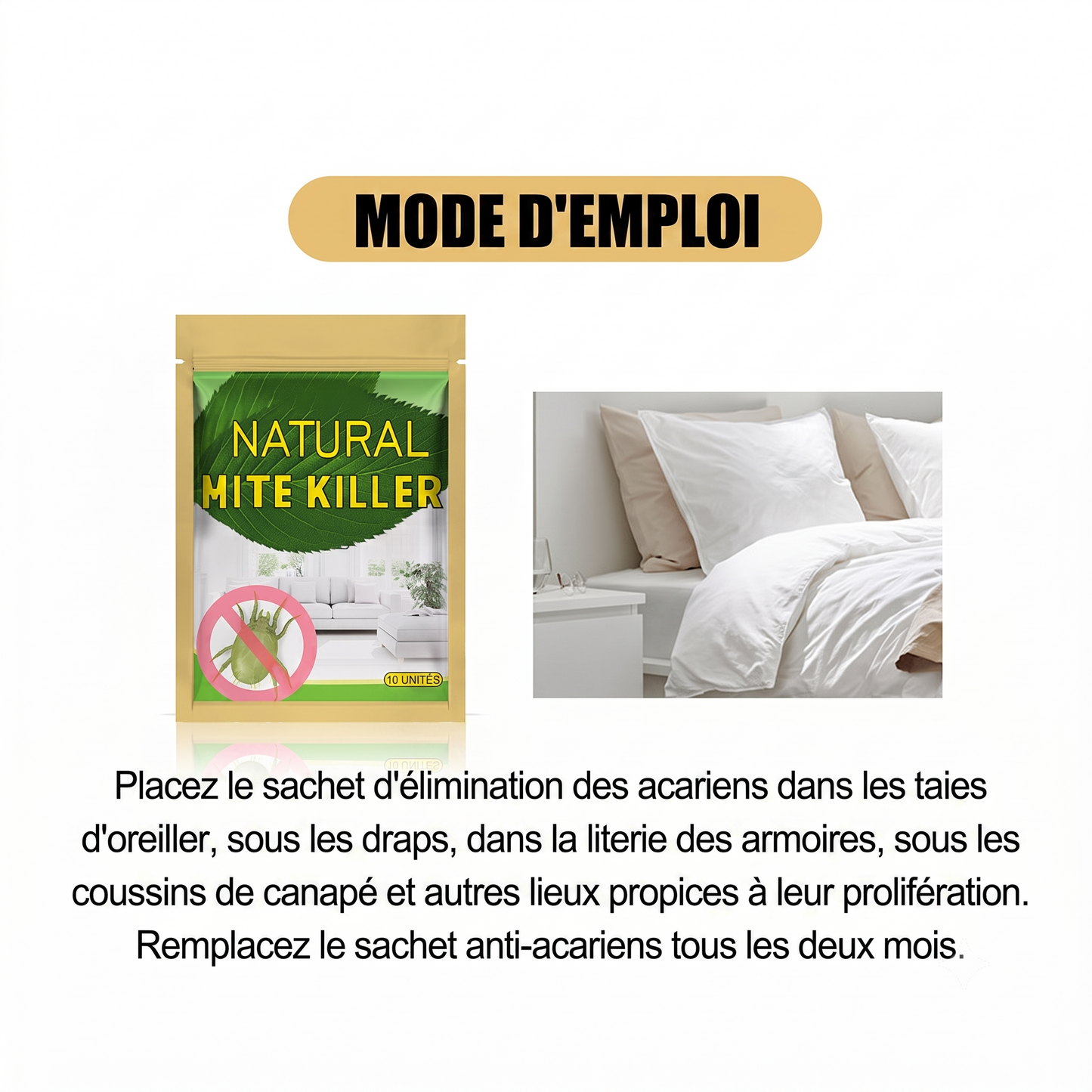 AcarZen – Sachet anti-acariens naturel et sûr