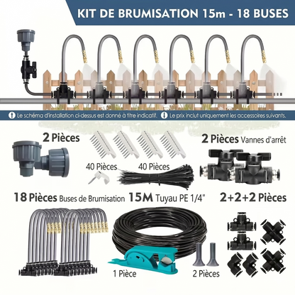 GreenFlow DIY – L'équipement d'arrosage polyvalent avec tuyau et vannes pour gagner du temps et de l'eau