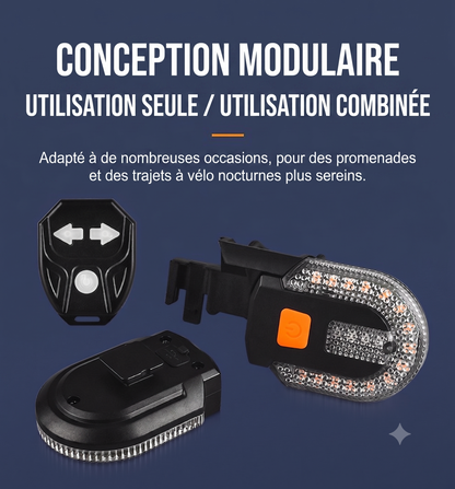 SafeTurn Pro – Le feu arrière de vélo sans fil avec clignotants intégrés