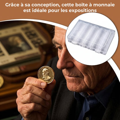 NumisBox – Le coffret de collection transparent à 100 capsules