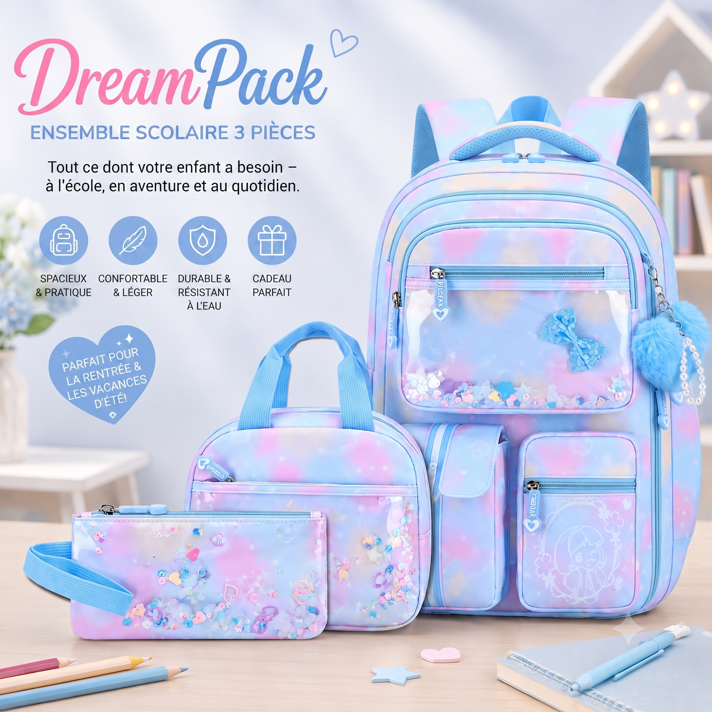 GlitterBag Pro – Le sac 3-en-1 durable pour les enfants