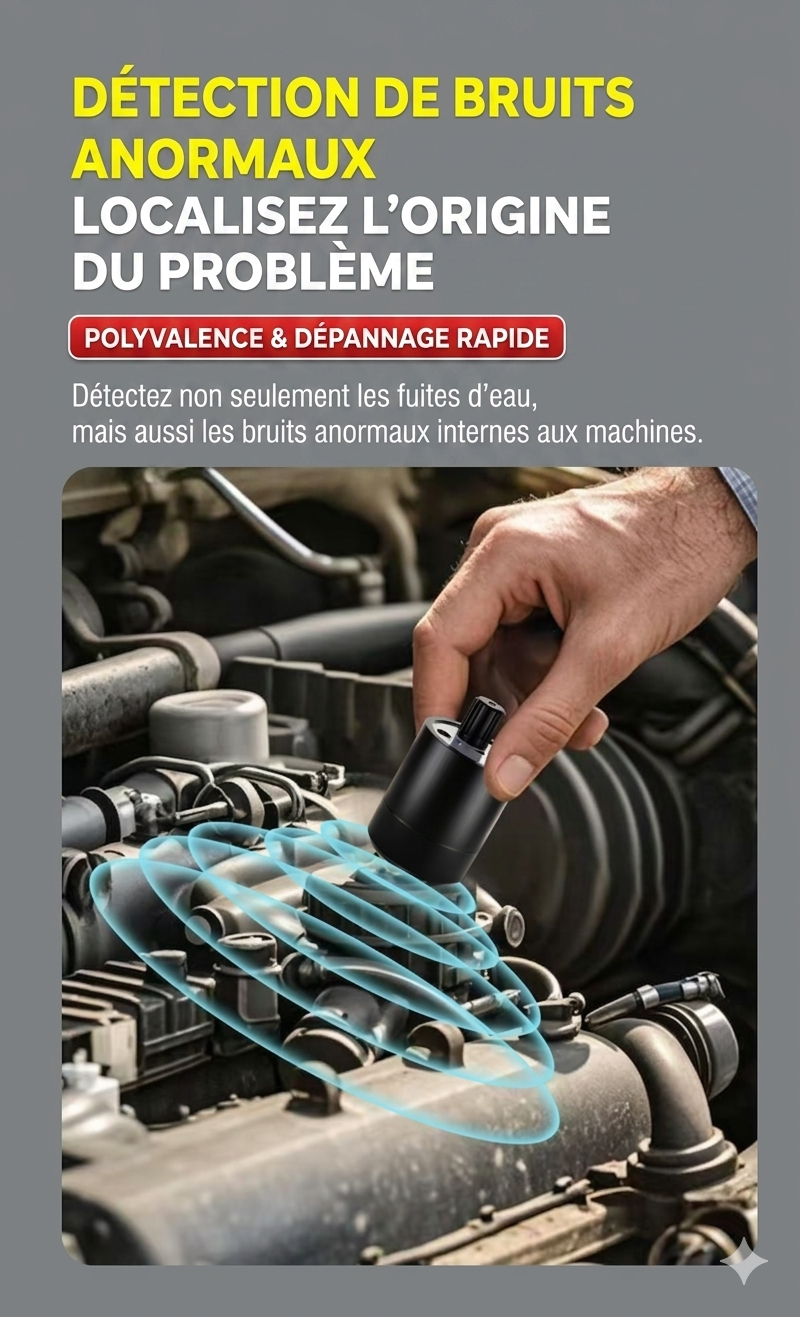AcoustiSense – L'amplificateur sonore de haute précision pour localiser instantanément les fuites et anomalies invisibles