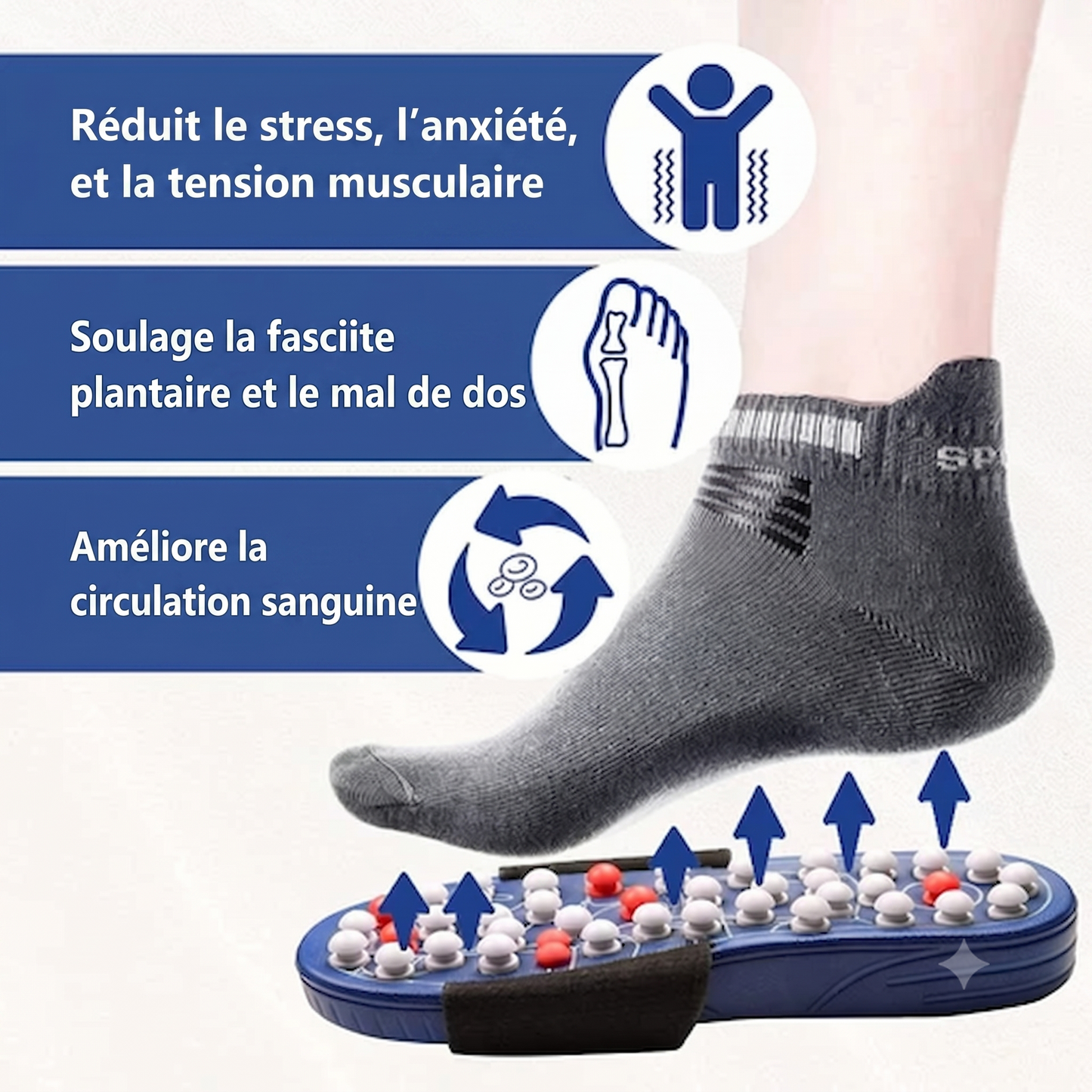 HolisticWalk Pro – Les pantoufles de réflexologie pour réduire le stress et la fatigue
