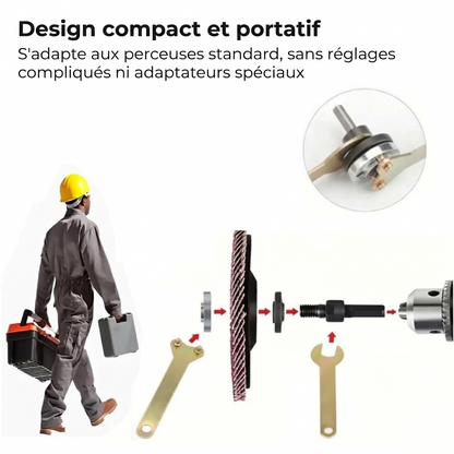GrindMaster Pro – Le kit de conversion robuste pour transformer votre perceuse en meuleuse d'angle