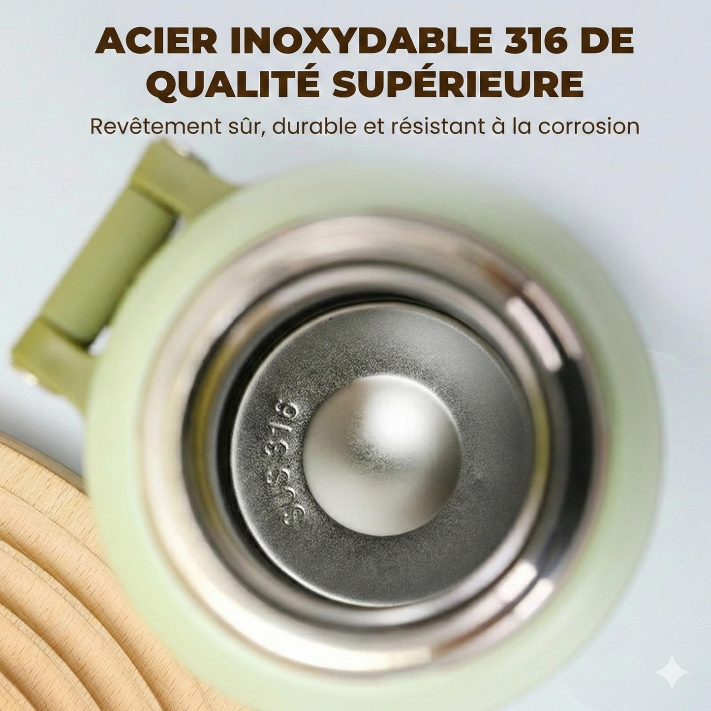 Gourde Isotherme Inox 2-en-1 – Double Paroi (Chaud & Froid) – Bouteille en Acier Inoxydable Étanche & Durable