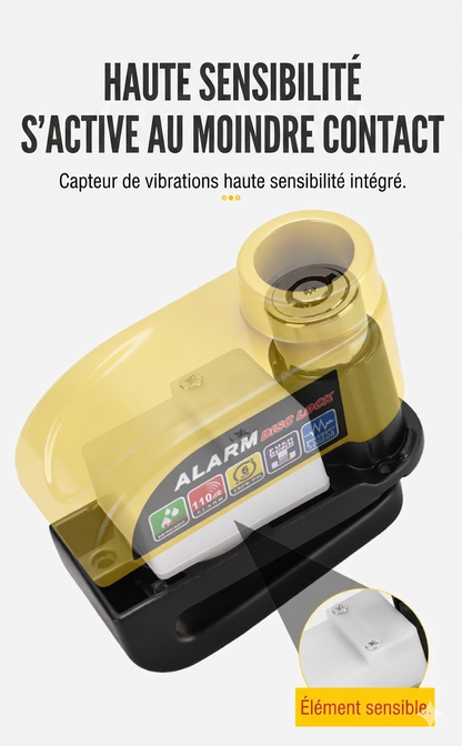 SafeRide 360 – Étanche et résistant à l'effraction, convient aux motos, vélos et scooters. Équipé d'une fonction d'alarme pour une sécurité optimale.