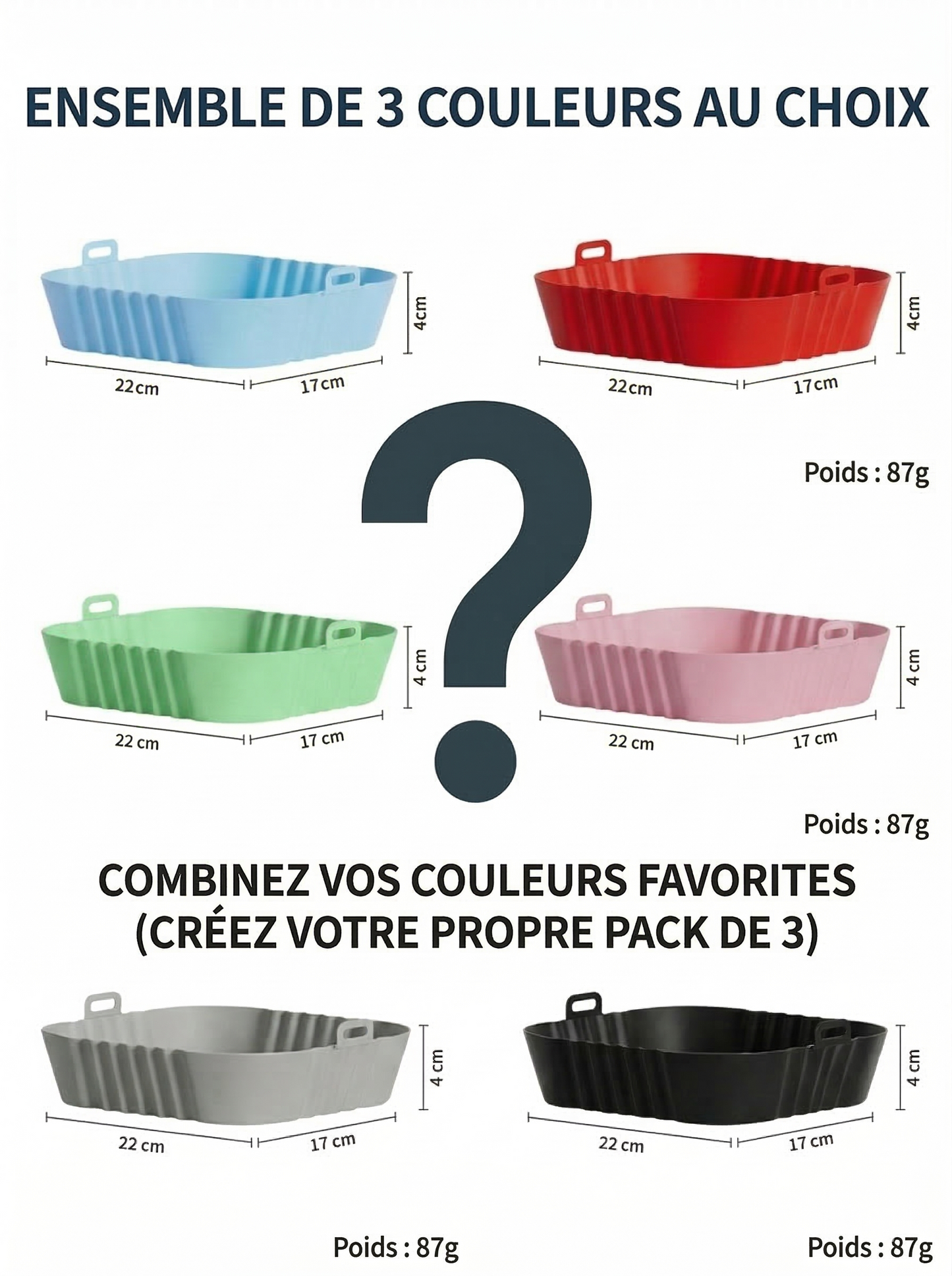 AirShield™ – Plateau réutilisable pour friteuse à air