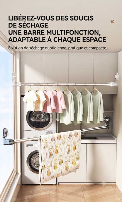 SuctionRack 360 – La barre en acier inoxydable extensible pour tous vos espaces