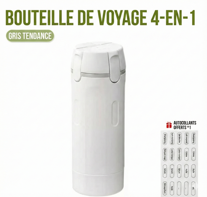 Set de Bouteilles de Voyage 4-en-1 – Solution Compacte & Anti-Fuite – Accessoire Indispensable pour Trousse de Toilette