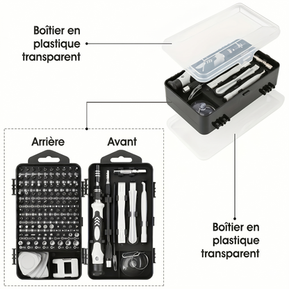 OmniFix 115 – Le kit de tournevis de précision 115 en 1 pour tous vos besoins de démontage