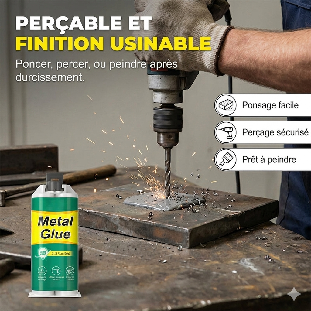 WeldFree Pro – La colle de réparation AB haute résistance pour fixer l'acier, l'aluminium et le cuivre sans soudure