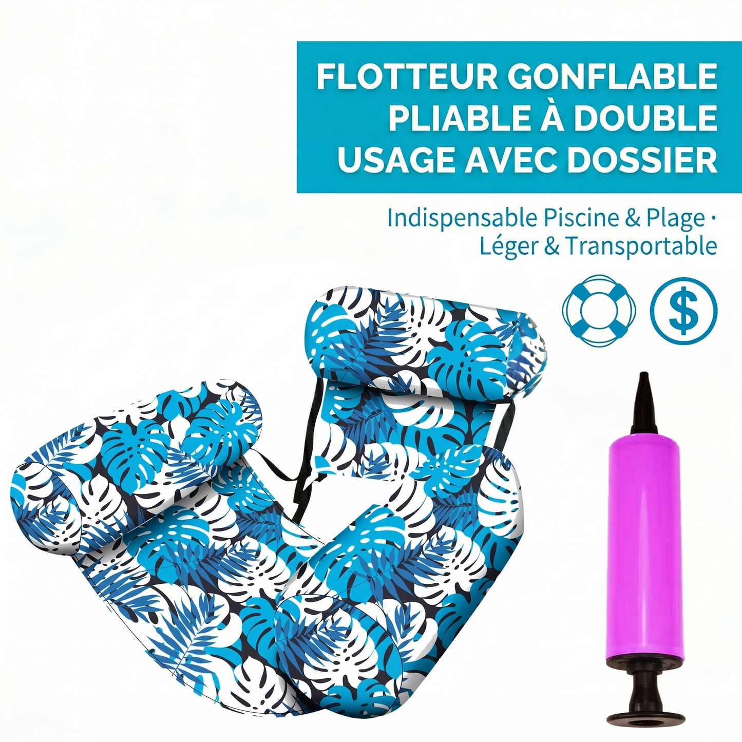 AquaLoung – Le siège ergonomique avec porte-gobelet intégré pour un confort chic et absolu sur l'eau