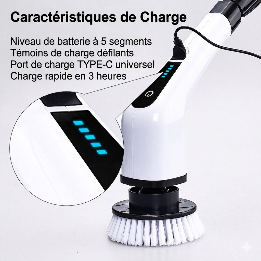 PowerClean Pro – La brosse électrique sans fil 9-en-1 pour un nettoyage ultra-puissant sans effort
