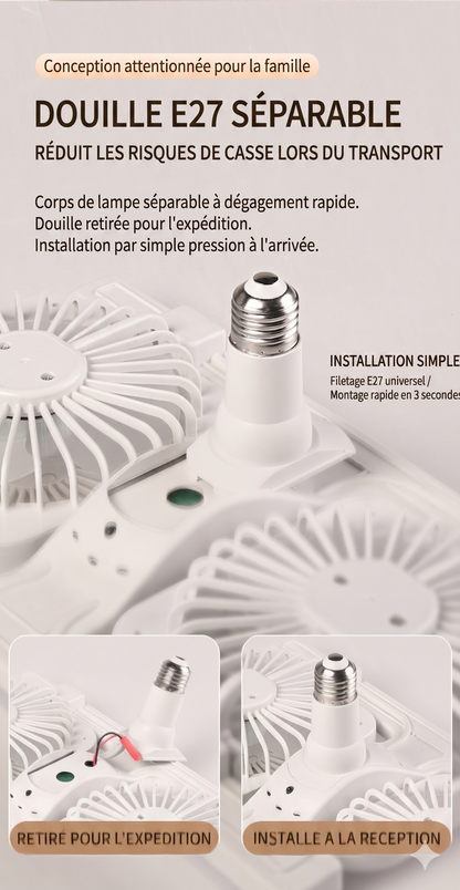 LumiAi – Le design 2-en-1 moderne pour allier éclairage LED et ventilation rafraîchissante