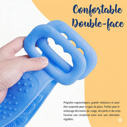 PuraSkin 360 – L'accessoire de douche double face pour exfolier et masser votre corps