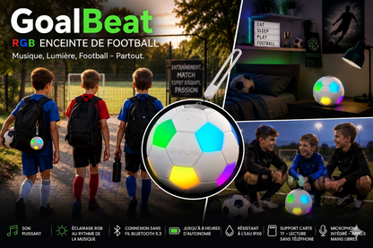 GoalBeat RGB – L'enceinte Bluetooth football qui fait vibrer vos playlists