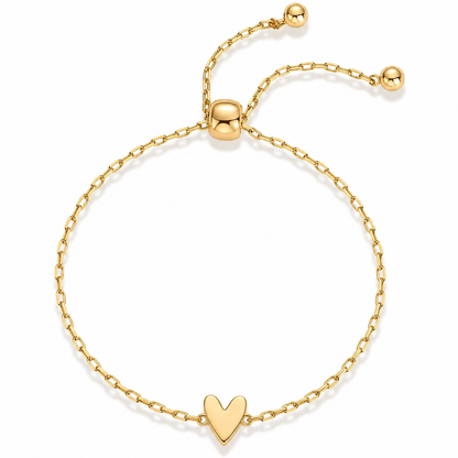 Ensemble de bracelets Amour – Bracelets cœur en plaqué or 14 carats