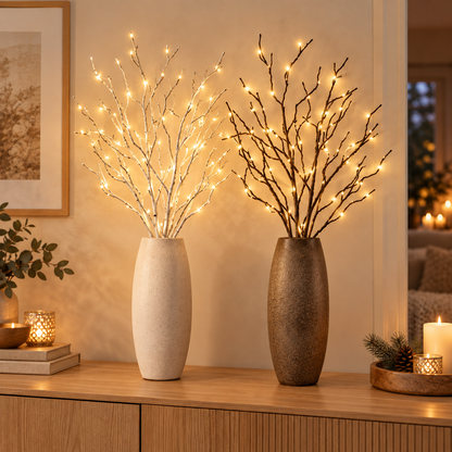 LumiGlow  LED – Les finitions bouleau ou marron s'harmonisent parfaitement avec vos plantes, créant un style unique.