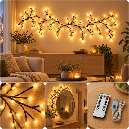 Branches Lumineuses Scintillantes – Éclairage LED d'Ambiance pour la Maison