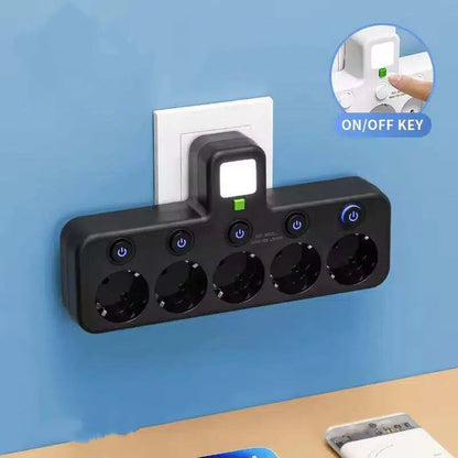 EspaceNet™ – Hub Secteur & USB 4-en-1 : Contrôle Individuel et Veilleuse Douce