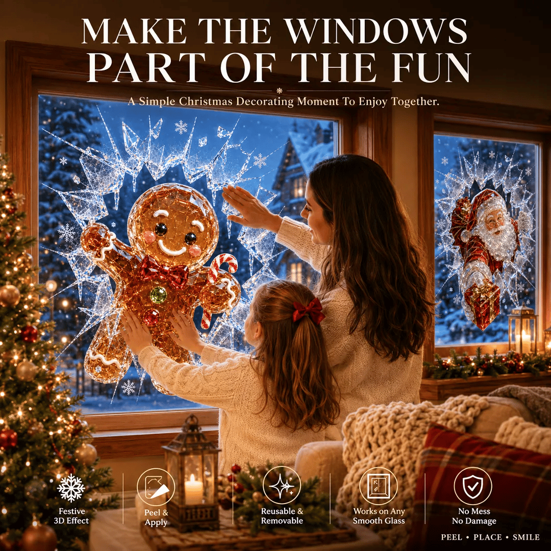 MagicWindow – L'autocollant 3D illusion de Noël pour vitres